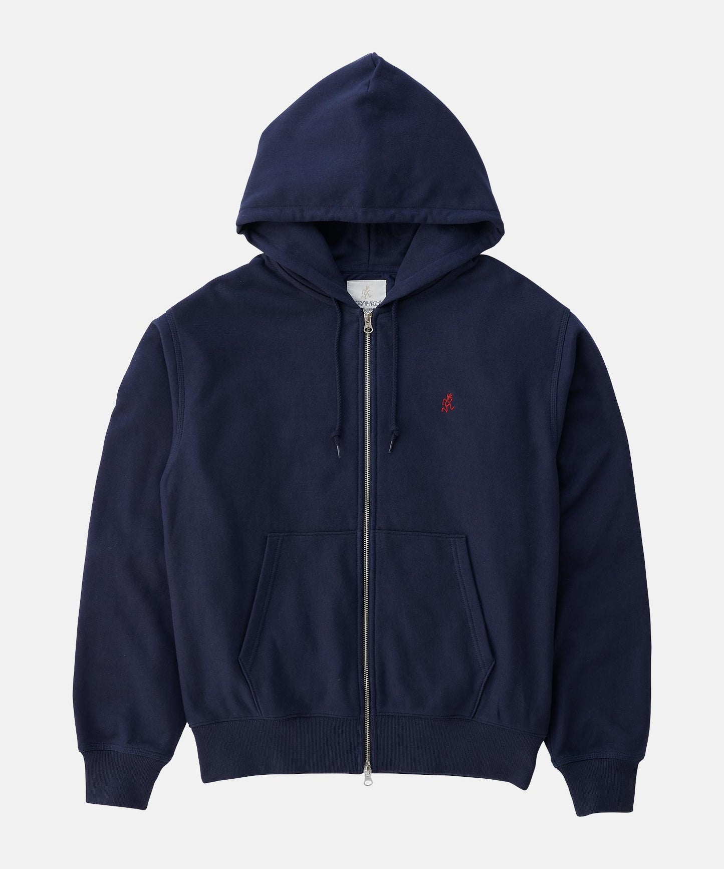 ONE POINT ZIP HOODED SWEATSHIRT|ワンポイントジップフーデッドスウェットシャツ