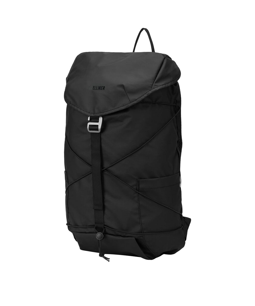 [ELLIKER エリカー] Wharfe - Flapover Backpack 22L | ワーフェ - フラップオーバーバックパック22L [BLACK]