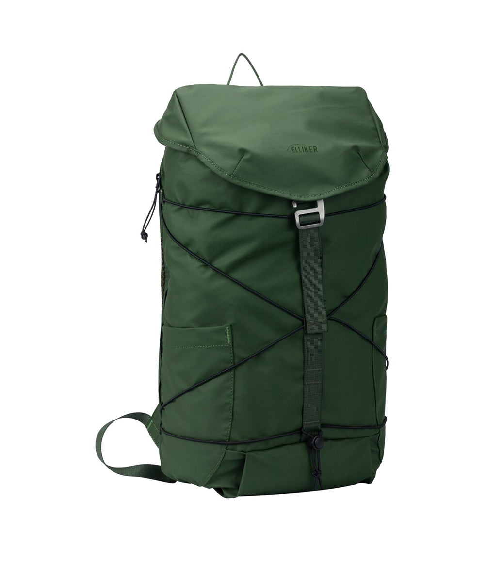[ELLIKER エリカー] Wharfe - Flapover Backpack 22L | ワーフェ - フラップオーバーバックパック22L [GREEN]