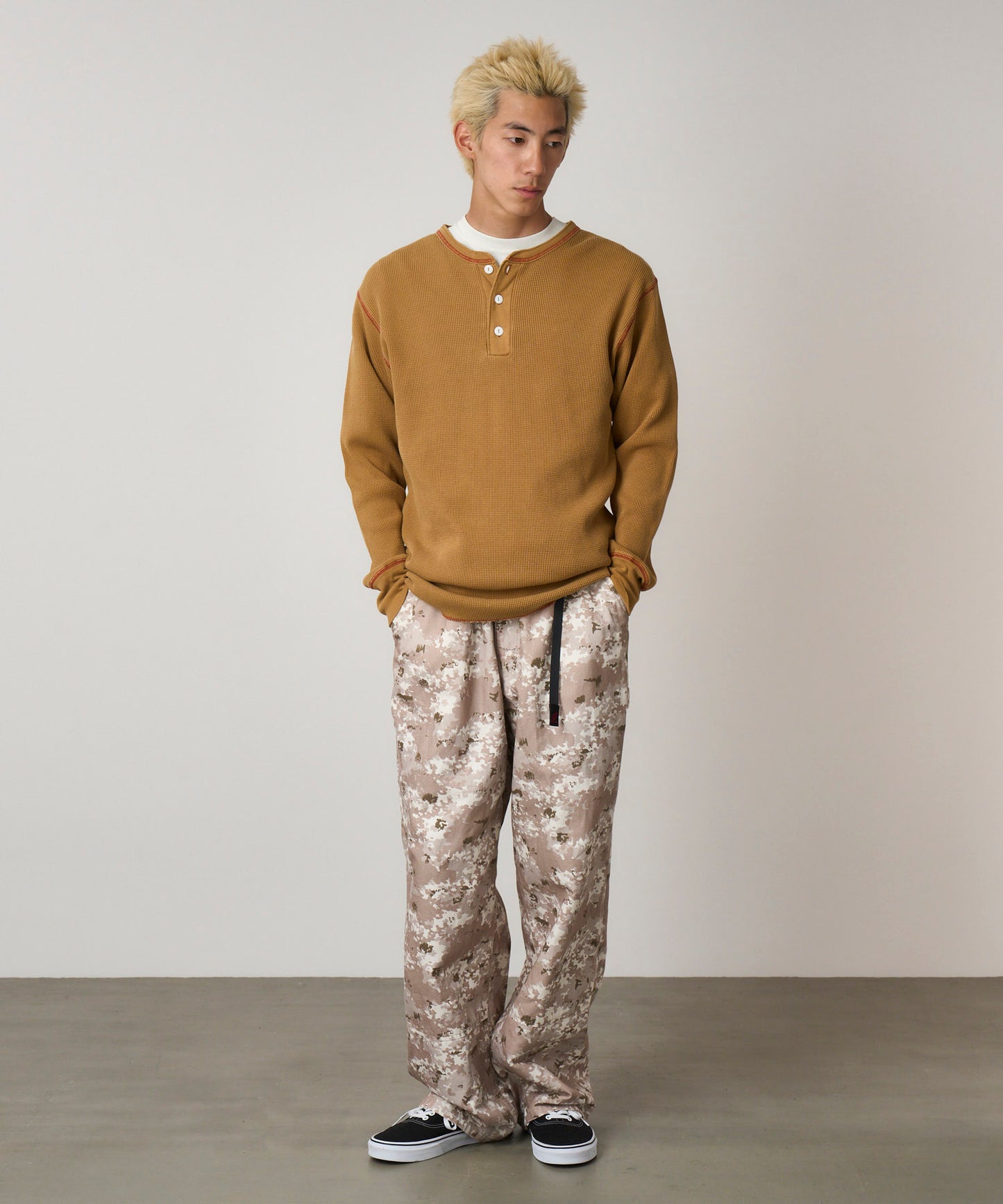 Healthknit WAFFLE HENLEY｜ヘルスニットワッフルヘンリー