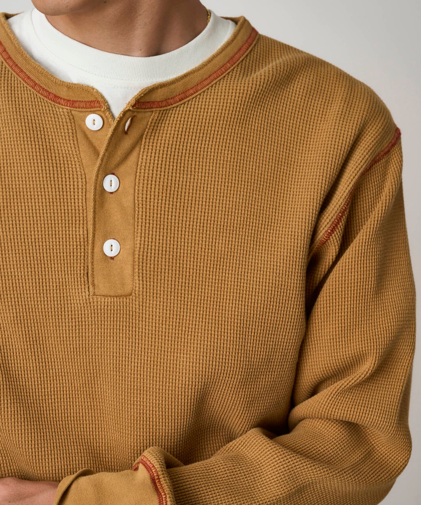 Healthknit WAFFLE HENLEY｜ヘルスニットワッフルヘンリー