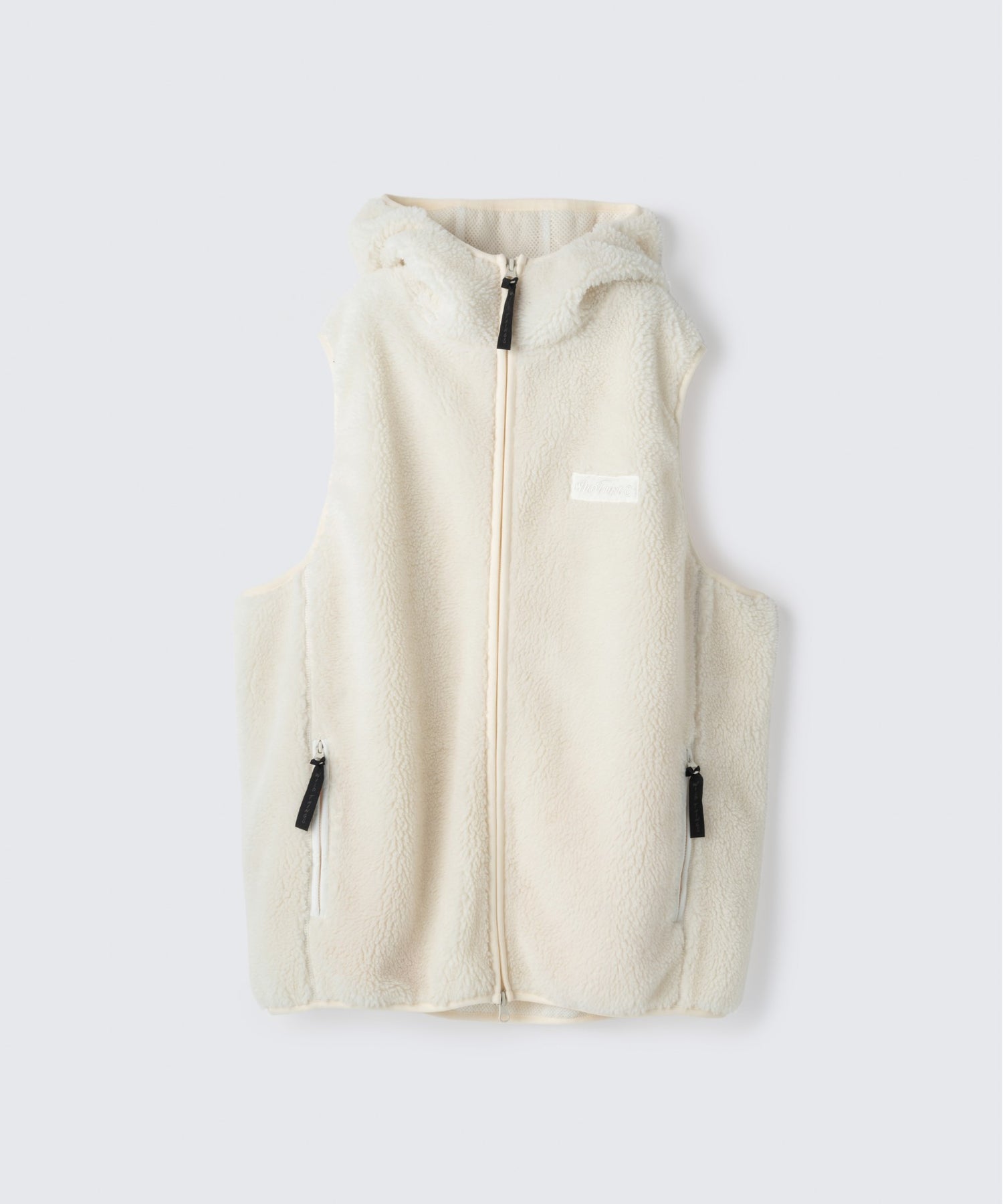 [WILD THINGS ワイルドシングス] フラフィーボアフーデッドベスト│FLUFFY BOA HOODED VEST