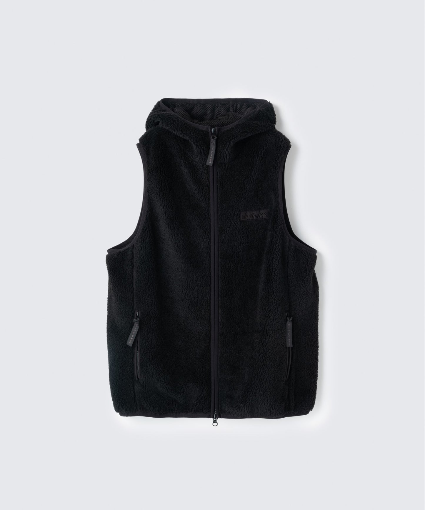 [WILD THINGS ワイルドシングス] フラフィーボアフーデッドベスト│FLUFFY BOA HOODED VEST