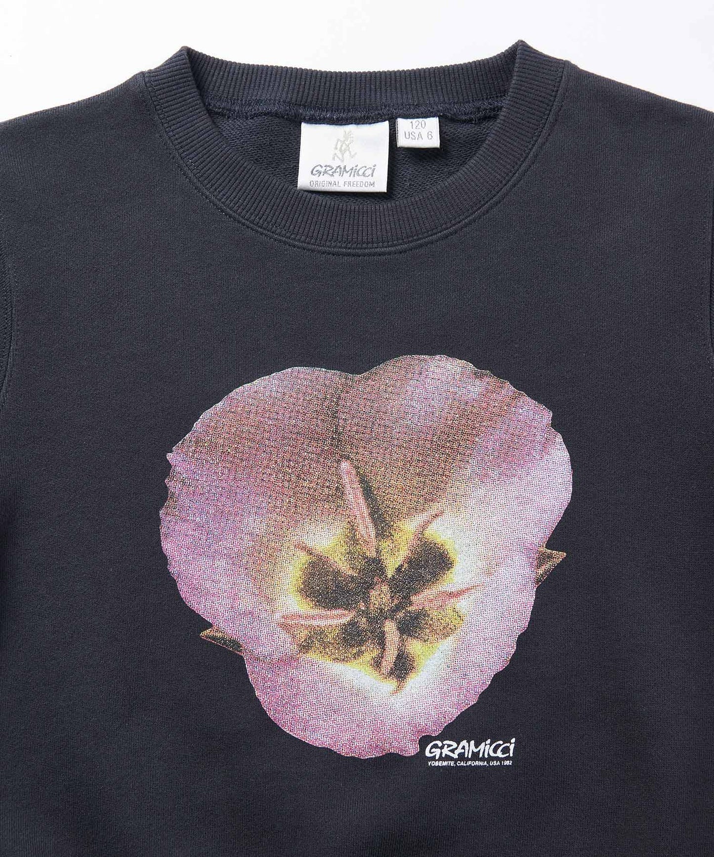[GRAMICCI グラミチ] KIDS FLOWER SWEATSHIRT | キッズフラワースウェットシャツ [ジュニアサイズ]