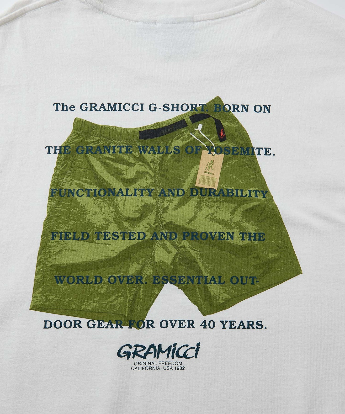 [GRAMICCI グラミチ] G-SHORT TEE｜GショーツTシャツ